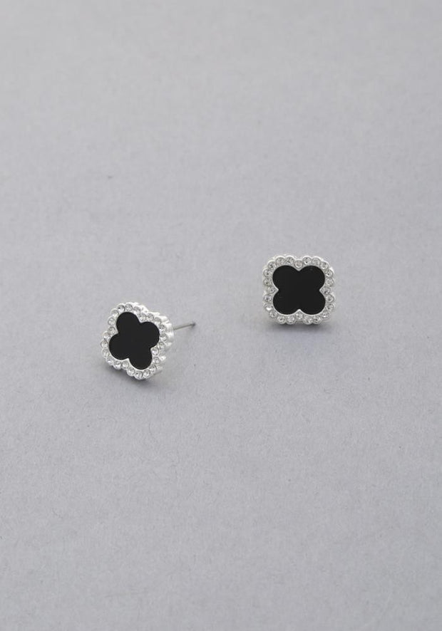 Pearlescent Clover Stud Earring