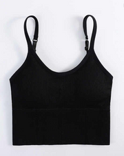 Ribbed and Padded Cropped Tank