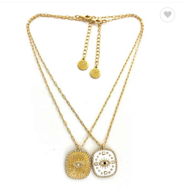 Evil Eye Gold Plated Pendant Necklace