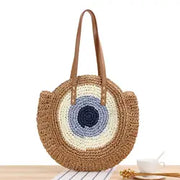 Handwoven Round Tote Bag