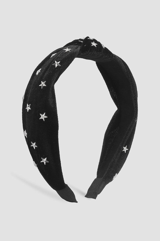 Velvet Star Studded Headband