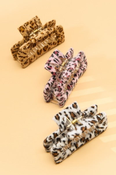 Wrap Animal Print Claw Clips