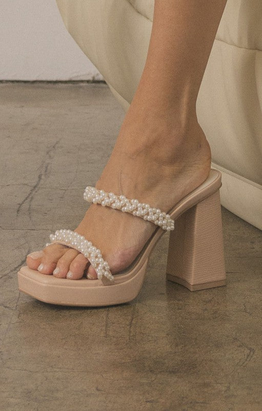 Braided Pearl Heels